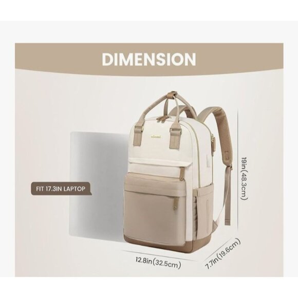 LOVEVOOK Travel Laptop Backpack Women, 17.3 Inch Anti-theft Laptop Bag USB Port - Picture 3 of 14
